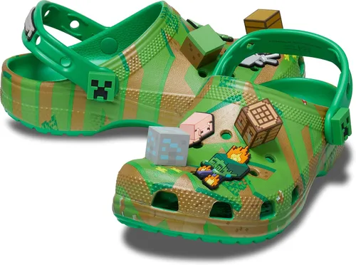 Vista 6 de Crocs Zuecos clásicos unisex de Minecraft para niños