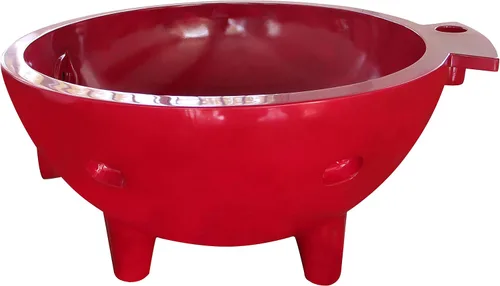 Vista 7 de ALFI brand FireHotTub-RW - Bañera de hidromasaje, vino tinto Rojo vino