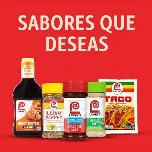 Vista 22 de Lawry's Sal sazonada, 25% menos de sodio, sin MSG añadido, certificado Kosher, básico, versátil, condimento multiusos para agitar en carne de res