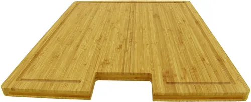 Vista 3 de BambooMN Cubierta de plancha de bambú/tabla de cortar para cocinas vikingas, cubierta de plancha vertical, grande (19 x 16.38 x 0.75 pulgadas)