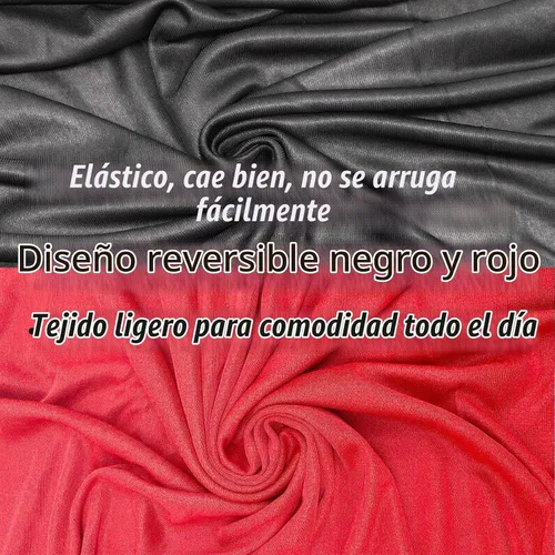 Vista 2 de Capa de vampiro gótica, capa de pirata, doble faz roja y negra con capucha para Halloween Navidad y Pascua.