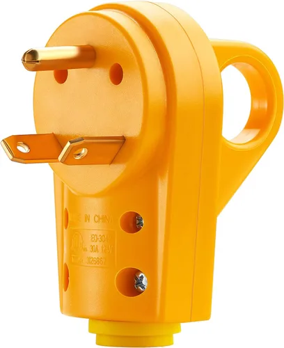 Vista 11 de Kohree Enchufe RV Hembra de 30 Amperios, Receptáculo RV de Repuesto Resistente 125/250V, Enchufe NEMA TT-30R con Mango de Agarre Ergonómico para RV