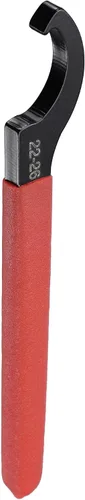 Vista 4 de uxcell Llave inglesa de gancho C portabrocas para tuerca redonda de 0.866-1.024 in, con mango antideslizante rojo