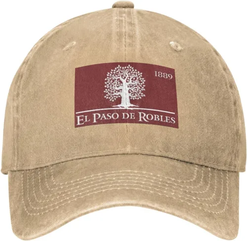 Vista 2 de KOSPOGO Bandera de Paso Robles, gorra de béisbol de California para hombres y mujeres, sombreros de vaquero vintage ajustables para papá
