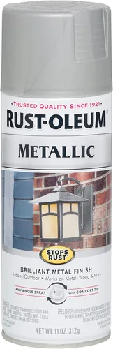 Vista 39 de Rust-Oleum 7274830 Pintura en aerosol metálica que detiene la oxidación, 11 oz, latón antiguo