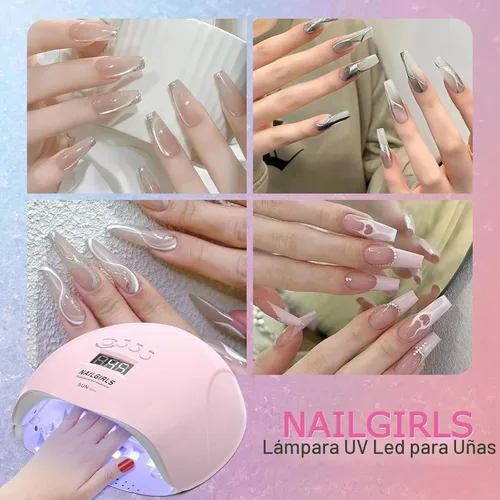 Vista 7 de NAILGIRLS Lámpara de uñas UV de 150 W para esmalte de gel, luz UV profesional de curado rápido para uñas de gel con 36 cuentas de lámpara, 4 veces