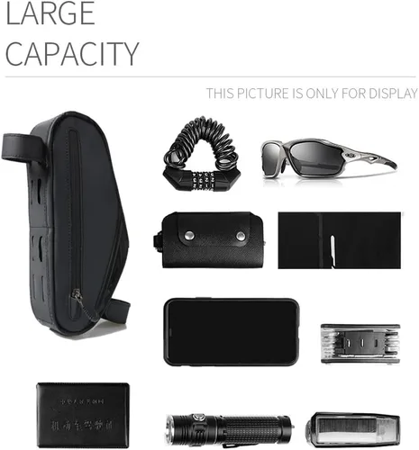 Vista 3 de Bolsa de bicicleta Cool Change Tubo superior, bolsa de marco de bicicleta triangular impermeable para bicicleta debajo del tubo para bicicleta