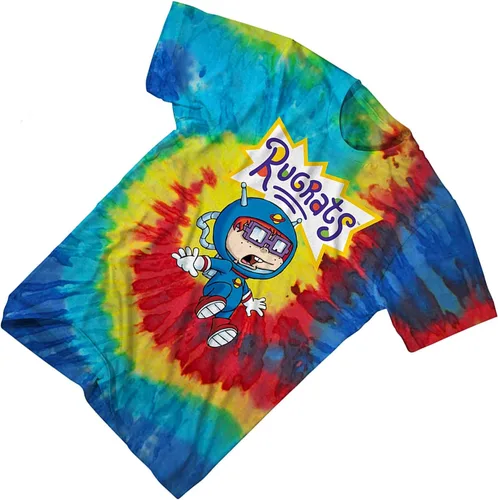 Vista 3 de Nickelodeon Camisa clásica Rewind para hombre - Rugrats, Ren & Stimpy y Hey Arnold Tie Dye