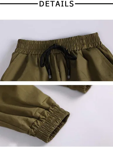Vista 5 de Pantalones cargo de algodón para niños y niñas, sueltos, para baile de hip hop