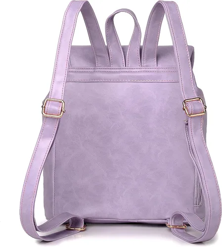 Vista 5 de Dora & Liz Mini mochila para mujer, de cuero, a la moda, retro, pequeña, ligera, de viaje, bolsas de hombro