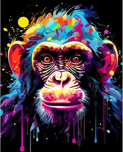 Vista 33 de Tucocoo Kit de pintura por números de lobo colorido, lienzo de 16 x 20 pulgadas, pintura al óleo digital para adultos con pinceles y pigmento Obras