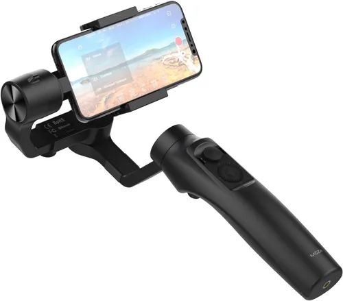 Vista 3 de Moza 3-Axis Smartphone Gimbal Estabilizador Carga de Teléfono Inalámbrico, Negro (Mini Mi)