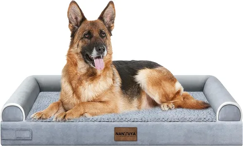 Vista 106 de NANUYA - Cama ortopédica para perros de tamaño mediano/grande, lavable: Camas con almohada para perros de tamaño mediano/grande, sofá de espuma