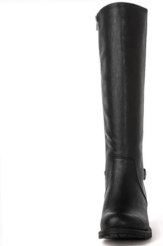 Vista 4 de GLOBALWIN Botas acolchadas hasta la rodilla para mujer, botas con tiras para mujer