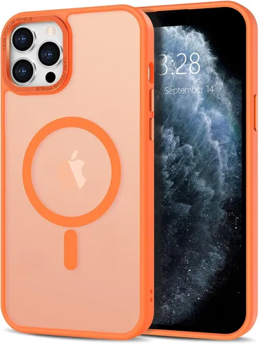 Vista 261 de Anuck - Funda magnética para iPhone 11 compatible con MagSafe, carcasa trasera mate translúcida dura, borde de TPU, delgada, resistente a impactos