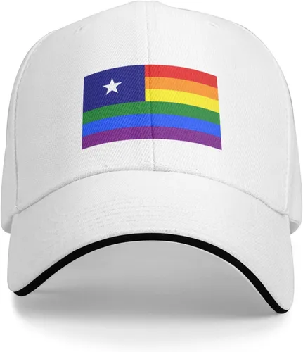 Vista 2 de Bonnie Blue Pride Rainbow LGBT Flag Baseball Cap for Men Women Adjustable Funny Dad Hat