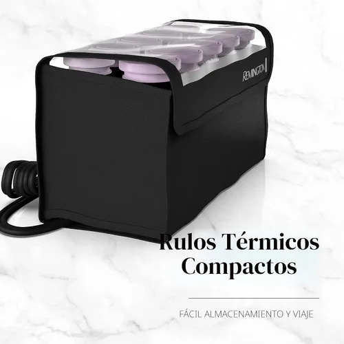 Vista 3 de Remington Rodillos calientes compactos de cerámica de doble voltaje para cabello largo y corto, moldeadores de cabello, rizadores de pelo, 1-1 ¼