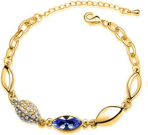 Vista 3 de MAFMO Juego de joyas de oro coloridas para mujer collar de cristal de moda