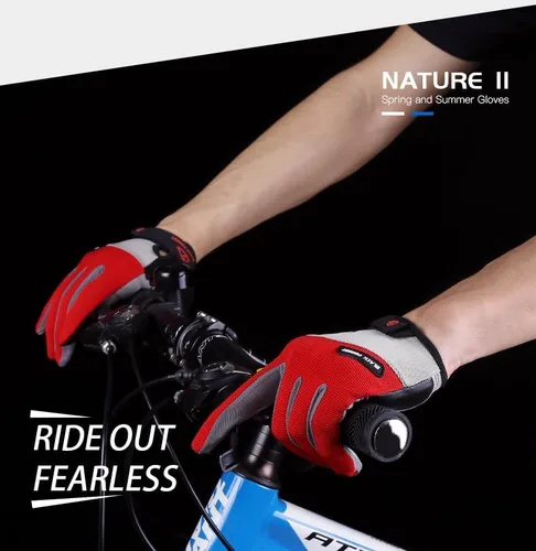 Vista 2 de Fullfinger - Guantes de ciclismo para hombres y mujeres, guantes de ciclismo para pantalla táctil, guantes de ciclismo para hombres, accesorios