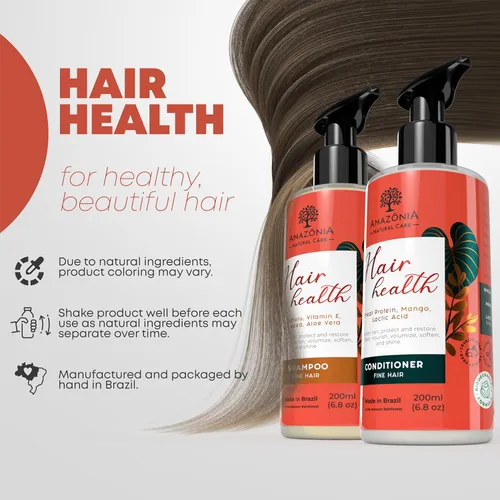 Vista 2 de All Natural - Juego de champú y acondicionador para cabello saludable para mujeres y hombres, champú y acondicionador para reparación de puntas