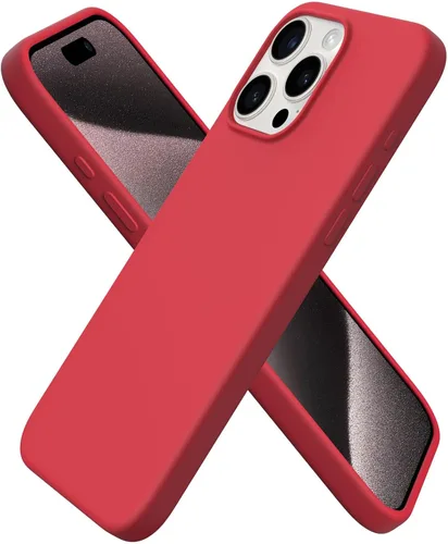 Vista 12 de ORNARTO Funda compatible con iPhone 15 Pro Max de 6.7 pulgadas, de silicona líquida delgada, de 3 capas, de gel suave, protectora, a prueba