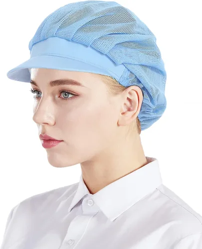 Vista 15 de Nanxson 3 piezas Gorra de chef para cocina, gorro de cocina, redes para el cabello de malla, servicio de alimentos CF9033 Negro*3 piezas
