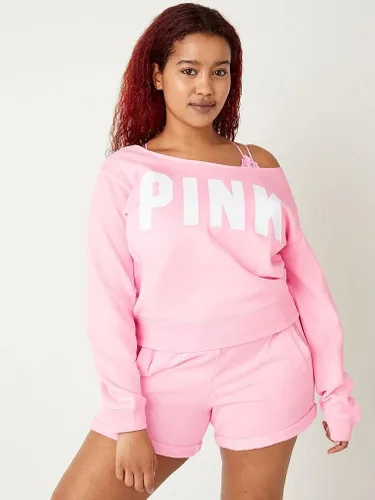 Vista 2 de Victoria's Secret Sudadera corta de forro polar rosa