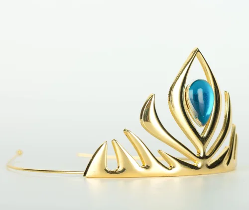 Vista 3 de Corona de coronación princesa reina tiara (oro)