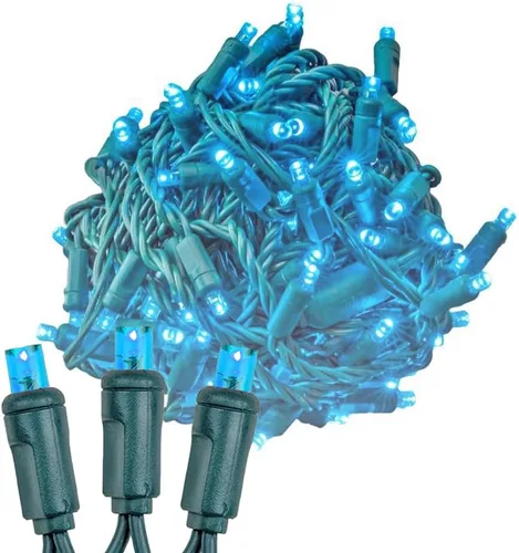Vista 13 de Novelty Lights 100 luces LED azules de Navidad de 34 pies, luces de cadena