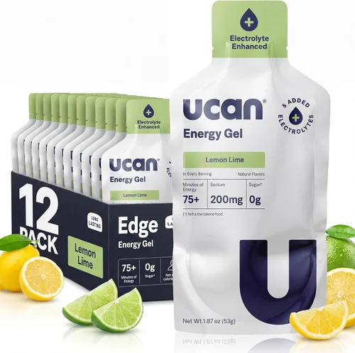 Vista 10 de UCAN Gel energético + electrolitos Cereza Sin azúcar Paquete de 12
