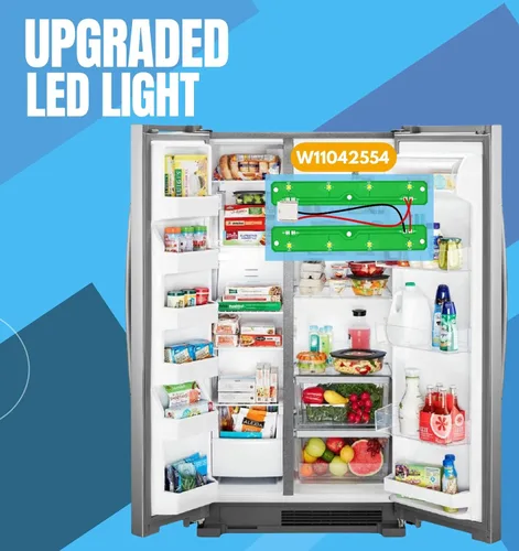 Vista 3 de Nueva actualización W11042554 refrigeradores LED módulo de luz tablero compatible con Whirlpool Maytag Amana refrigerador reemplaza W11527432