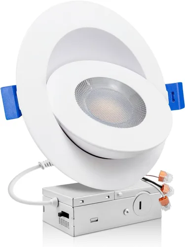 Vista 35 de zouzai Mini luz LED de cardán ajustable de 2 pulgadas, 5CCT seleccionable, rotación de 360° e inclinación de 90° para iluminación precisa Blanco