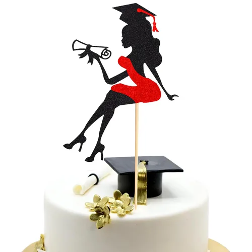Vista 19 de Arthsdite 1 pieza Adorno para Tarta de Felicitación - Adorno de Tarta de Graduación - 2025 Suministros de Decoración para Fiesta de Graduación