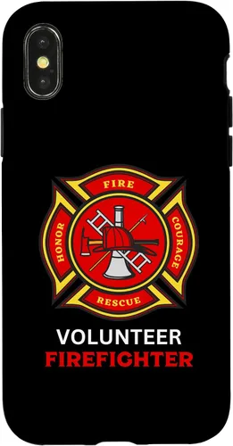 Vista 5 de Funda para iPhone 16 con logotipo de bomberos voluntarios con símbolo de bombero