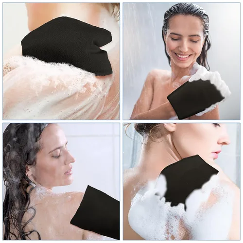 Vista 6 de Tatuo 12 piezas de guante exfoliante coreano de Italia Toalla para el cuerpo, esfoliante para la piel para eliminar la piel muerta, paño exfoliante