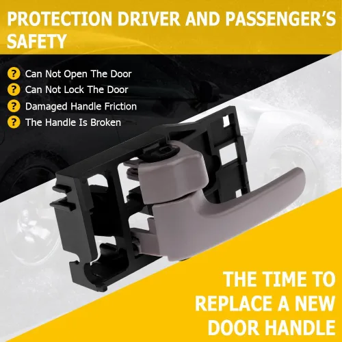 Vista 3 de OCPTY Manijas de puerta interiores delanteras y traseras del lado izquierdo del conductor de repuesto para Toyota Sequoia 2001-2007 para Toyota