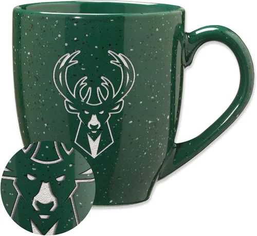 Vista 17 de Rico Industries NBA 16 oz Team Color Laser Engraved Speckled Ceramic Coffee Mug 3-Color del