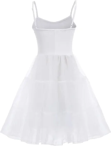 Vista 2 de GRACE KARIN Vestido interior para mujer, tirantes delgados, deslizamiento, completo, vintage de los años 50, crinolina, tutú y falda inferior XXL