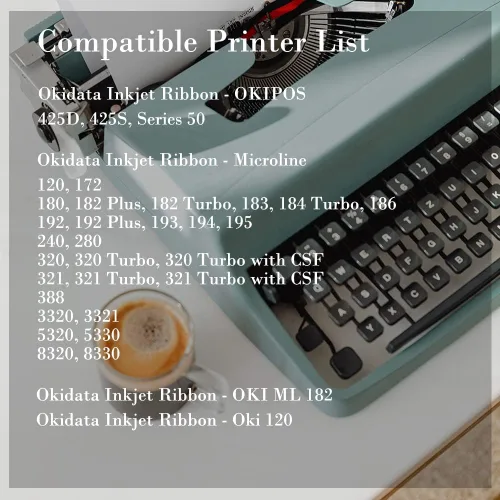 Vista 2 de BIGGER Cinta de repuesto compatible para impresoras Okidata 52102001 52104001 utilizadas para impresoras Microline 320 321 Turbo, Microline 100