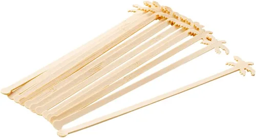 Vista 12 de Restaurantware Restpresso - Agitadores de café de 6.8 pulgadas, 100 palitos desechables de palmera, resistentes para bebidas calientes y frías Palm