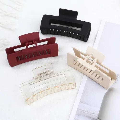 Vista 8 de Sisiaipu Accesorios para el cabello grandes de 4.1 pulgadas, 12 pinzas cuadradas grandes para cabello grueso, clips a granel jumbo para mujeres