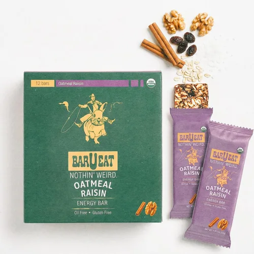 Vista 12 de BAR U EAT Barra energética sin gluten, alta fibra, ingredientes alimentarios reales, sin aceite, orgánico, sin azúcar artificial, aperitivos