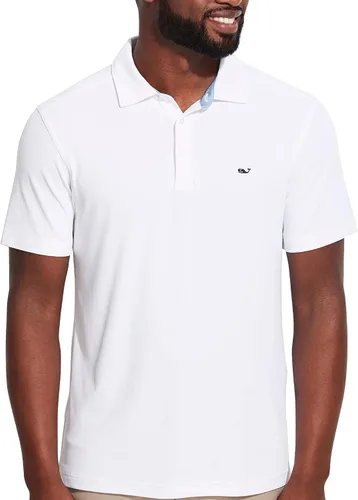 Vista 5 de vineyard vines Polo Edgartown Pique para hombre, Gorra blanca