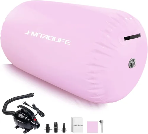 Vista 10 de Gymnastics Air Roller Air Barrel, Inflatable Tumble Roller Mat, Air Roller Gymnastics Barrel Kids Back Somersault Backbend Trainer for Yoga Training