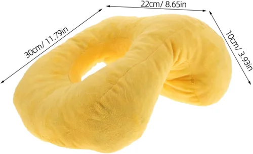 Vista 2 de ERINGOGO Almohada de masaje para la cirugía de cama Almohada para la espuma viscoelástica de la cara cómoda, Amarillo, Moderno