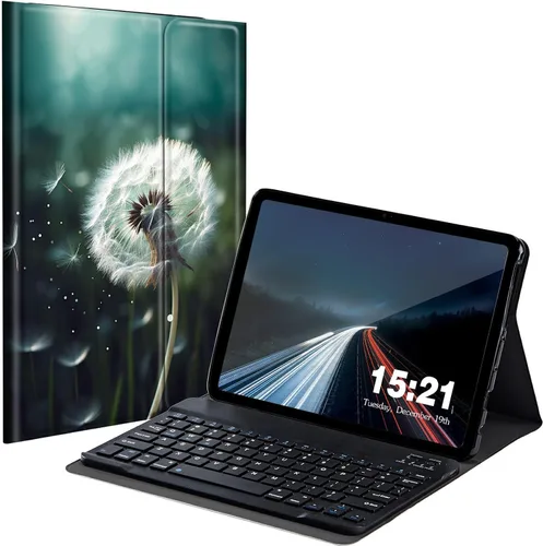 Vista 28 de Funda de teclado para Samsung Galaxy Tab S6 Lite 2022/2020, Galaxy Tab S6 Lite SM-P610/P613/P615/P619 con teclado Bluetooth inalámbrico desmontable
