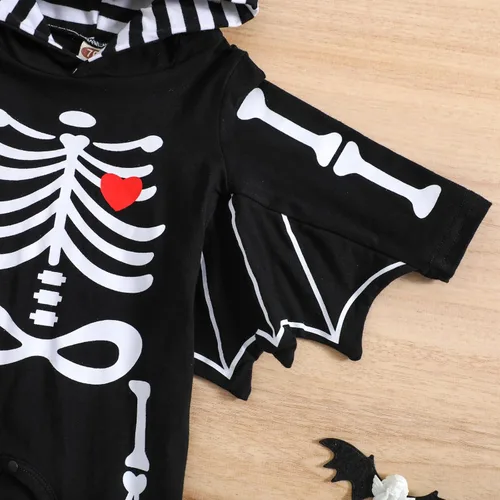 Vista 6 de Traje de una pieza para niños pequeños, mameluco negro para niños