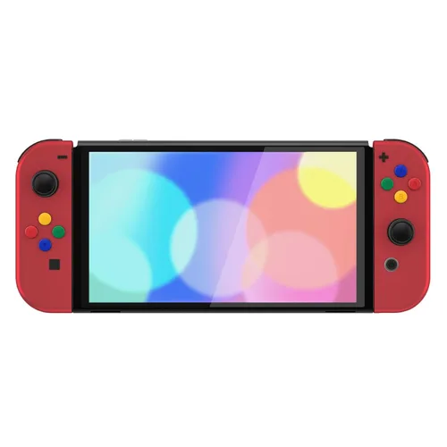 Vista 8 de eXtremeRate DIY Full Set Shell Buttons for Nintendo Switch OLED, Soft Touch Replacement Console Back Plate & Kickstand, Custom Case Housing for