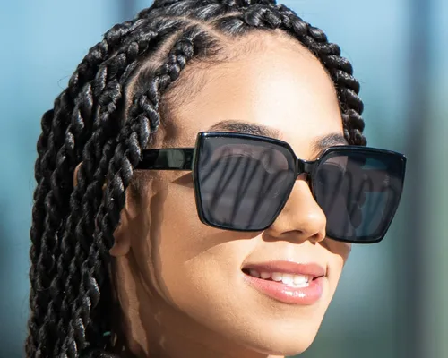 Vista 9 de URBNKRU Gafas de sol polarizadas de gran tamaño sin costuras de diseñador de moda para mujer