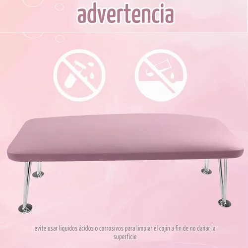 Vista 9 de Reposabrazos para uñas, reposabrazos de cuero de microfibra para uñas acrílicas, mesa de descanso de brazos con cojín de almohada para manicura
